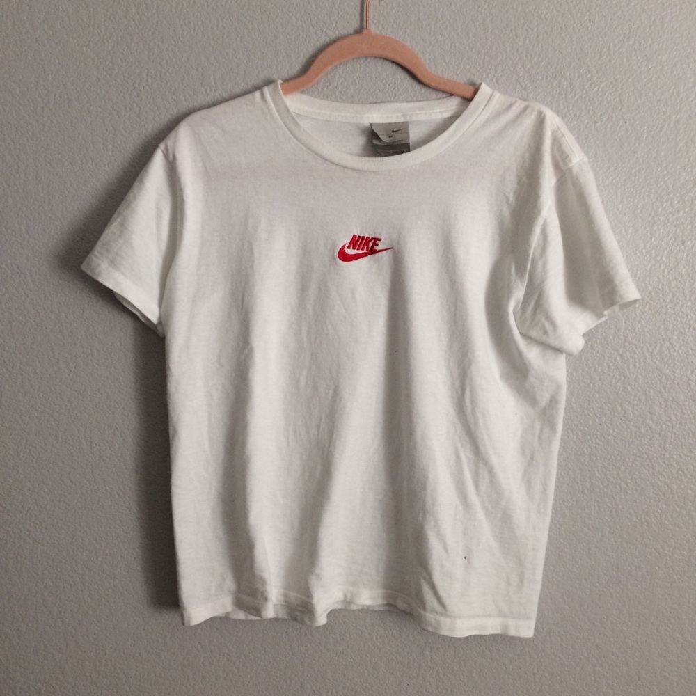 Red Nike Logo Top